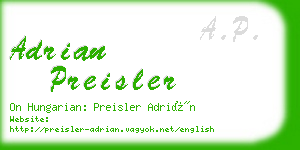 adrian preisler business card